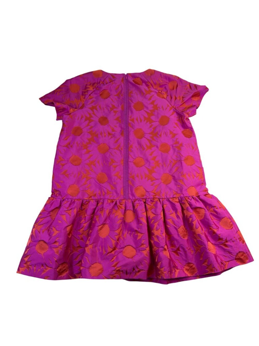 ASOS Womens Pink & Orange Floral Print Drop Hem Dress Size 14 - Picture 3 of 9